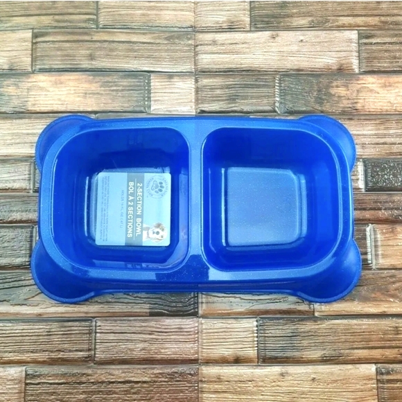 Non-Slip Double Dog Bowl Dish (Blue) Pet Food & Water Dish - Picture 2 of 5